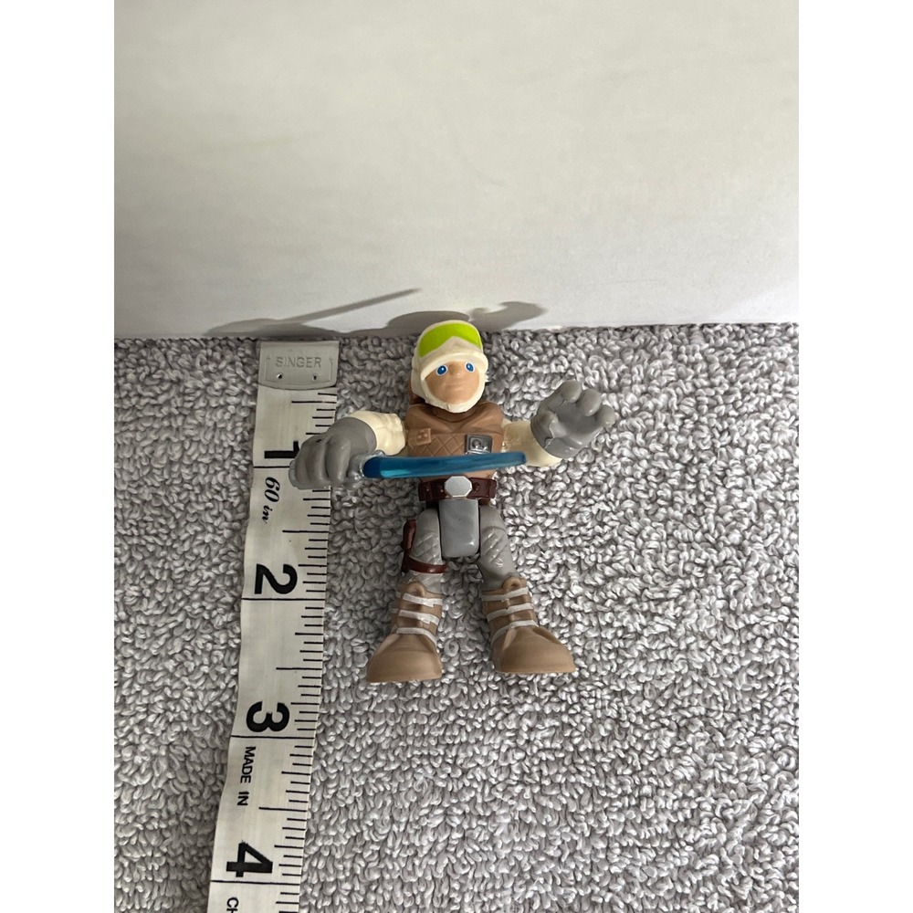 Star Wars Galactic Heroes Luke Skywalker Hoth Action Figure Blue Lightsaber 2.5" - Picture 3 of 4